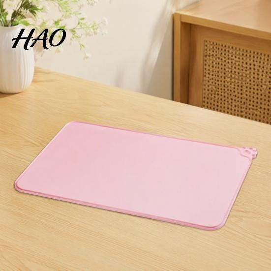 Flexible Puppy Food Tray Grade Silicone Pet Feeding Mat, Anti-Slip Dog Cat Bowl Placemat Waterproof Insulation Pad for Kitten Easy Clean Mat