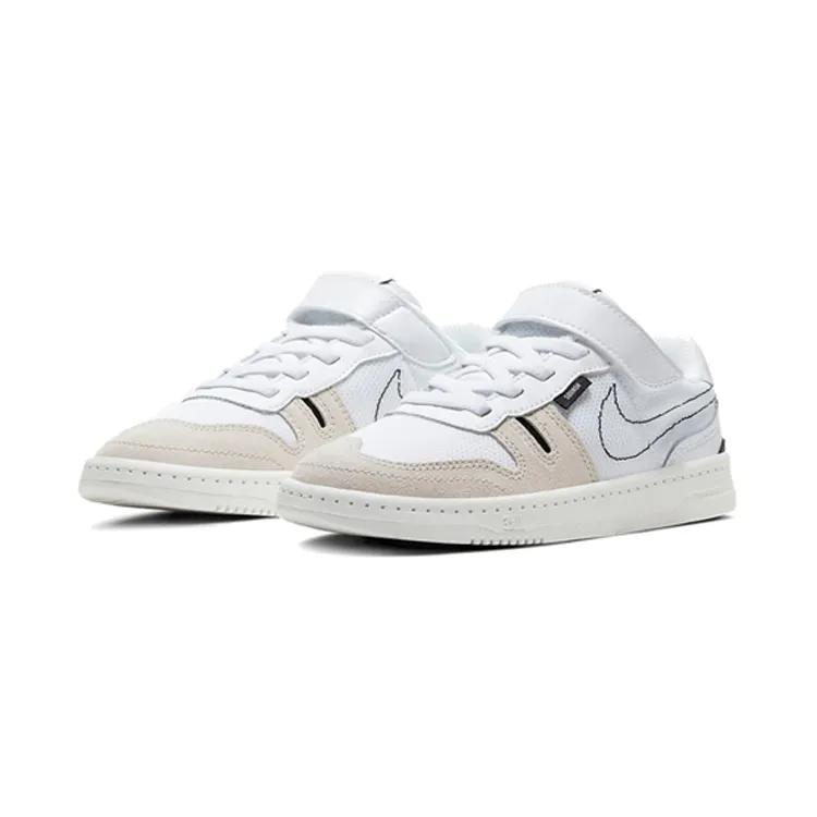 Nike Squash Type PreSchool 'Summit White' (Unisex) Summit White / Black / Vast Grey / White Kids' Skateboarding Shoes CJ4120 100