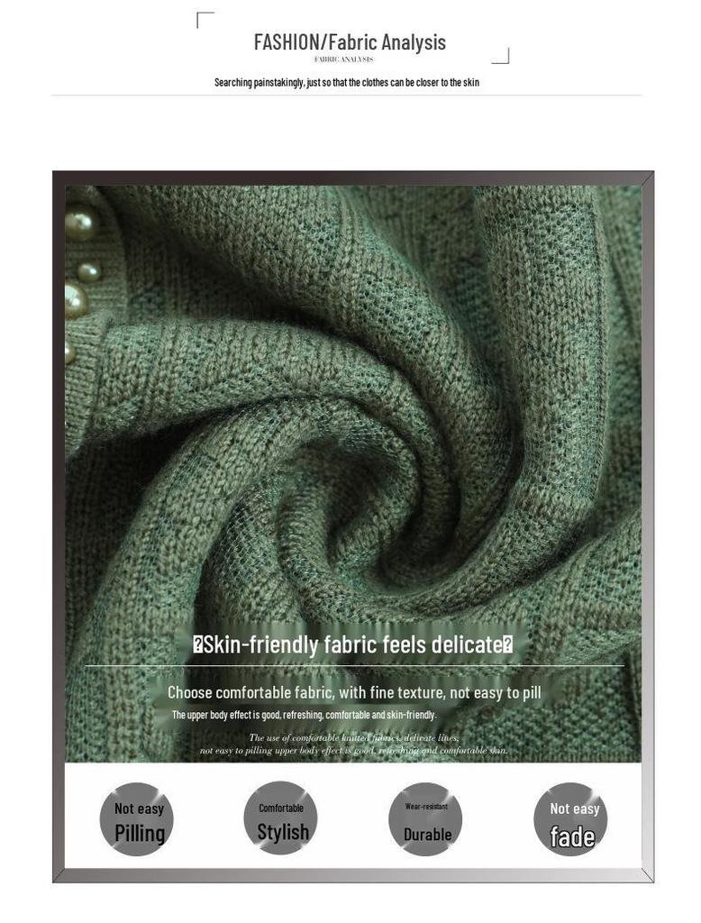 Мамин осенний трикотажный свитер с V-образным вырезом: Модный, Свободный, Теплый Топ для Женщин Среднего и Пожилого Возраста