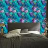 Ink Wallpaper Turquoise and Blue, Blue Background for Living Room and Bedroom 50x1000