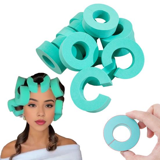 12 шт./компл. губка пушистые бигуди для волос C-образной формы без нагрева для женщин ночные бигуди для сна ленивые девушки влажные сухие короткие длинные волосы завивка инструменты для укладки