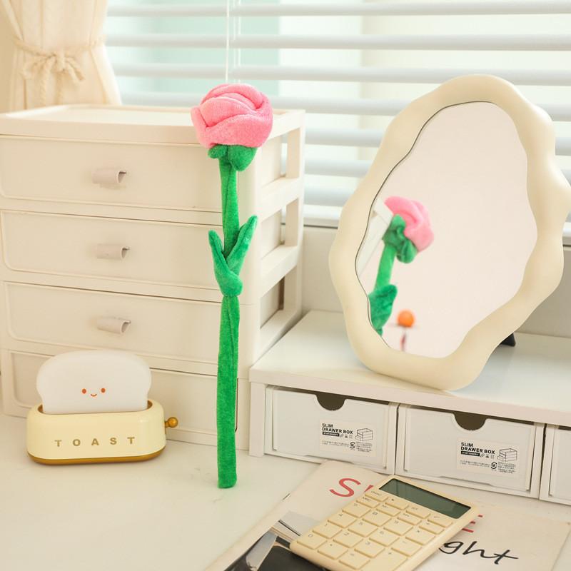 Plush Sunflower And Rose Floral Bundle With Flexible Stems For Teen Bedroom Decor And Collectors