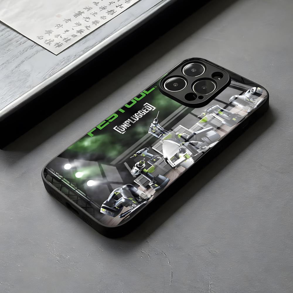 Крутой ящик для инструментов Festool Чехол для телефона Стекло Для IPhone 16 15 14 Pro Max 13 12 Mini 11 X XS XR Подарок для пары 8 Plus Для Samsung S 25 24 2