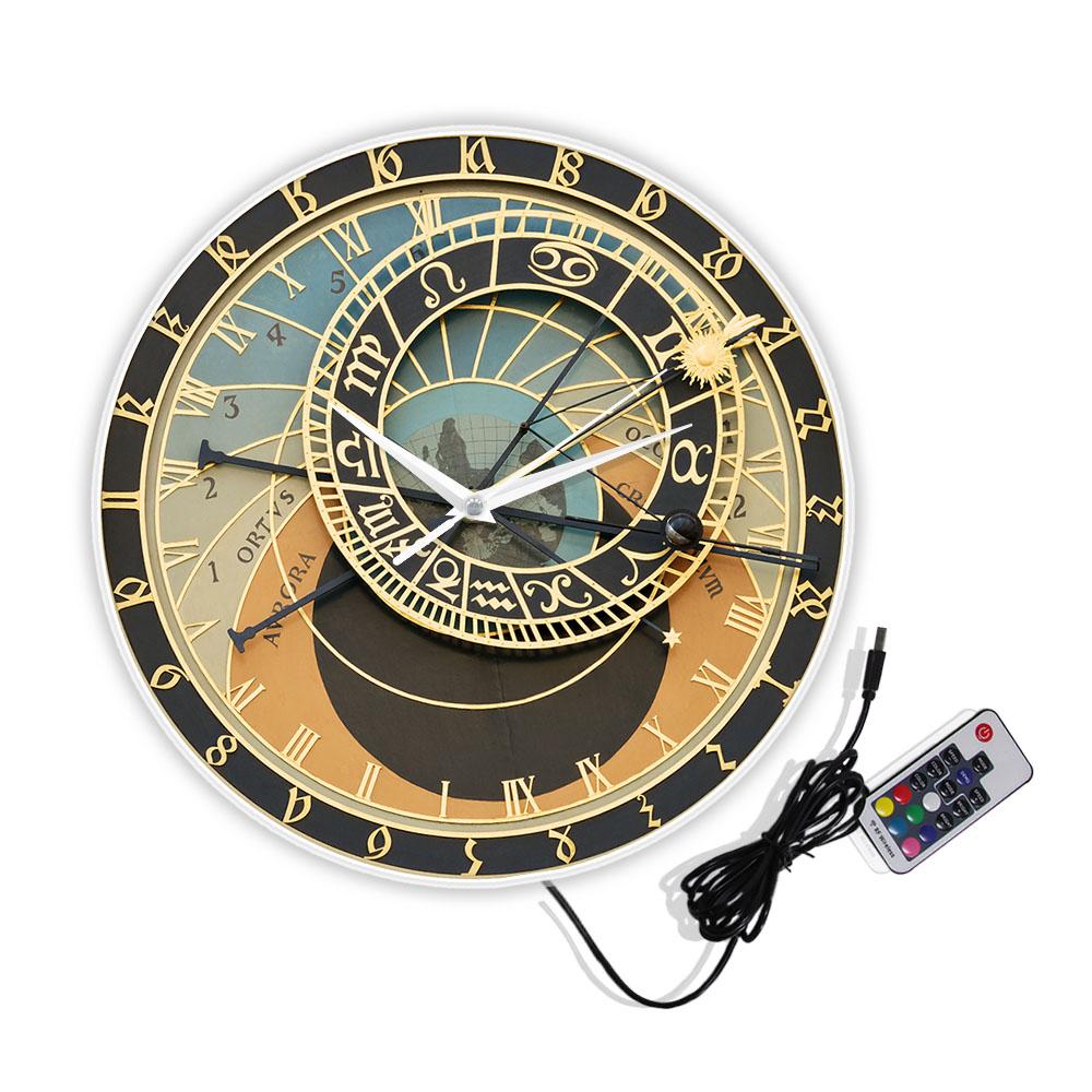 Чешская Республика, Прага, настенные часы для спальни, созвездие, домашний декор, часы, астрономические часы с принтом, подарок любителю астрономии