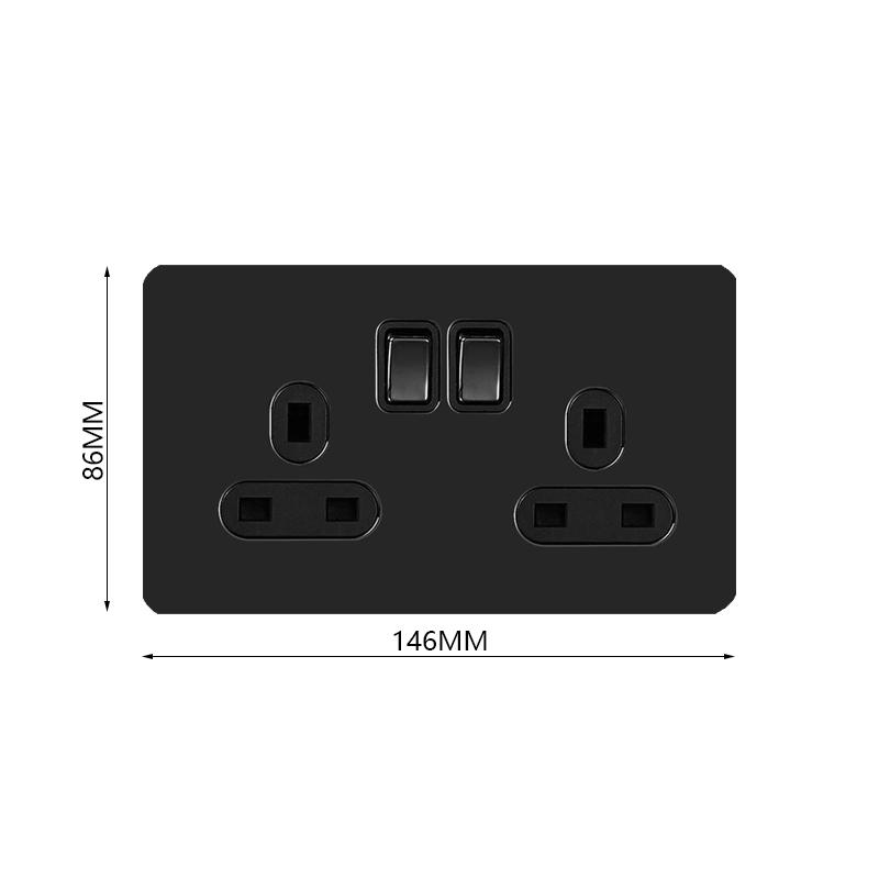 Depoguye Высококачественный черный винтажный европейский выключатель лампы розетка из нержавеющей стали тумблерный переключатель универсальный настенный выключатель света