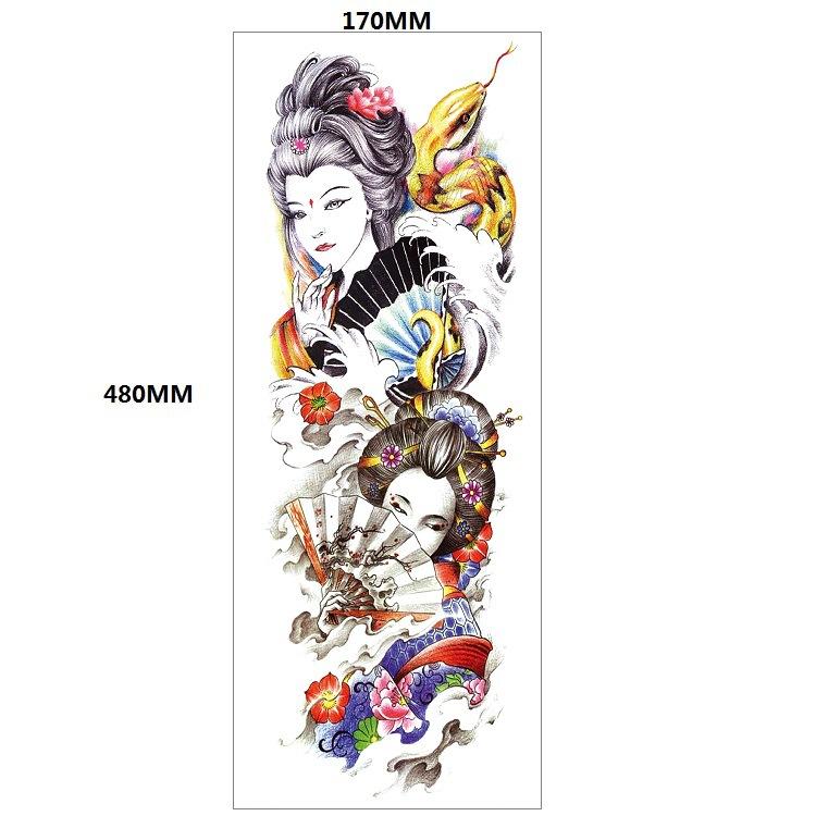 Водонепроницаемая татуировка на всю руку с изображением головы льва и тигра, большой узор, цветочная татуировка на руку, большой узор, переносимая водой, наклейка с ветром