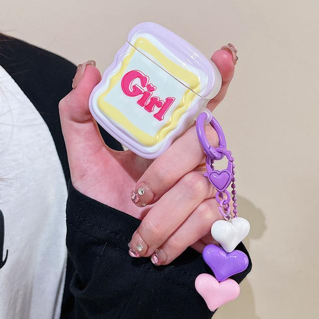 Чехол для наушников INS Heart Windmil для AirPods AirPod 2 3, чехол с милым медведем и разноцветными бусинами, подвеска, мягкий силиконовый чехол для AirPods Pro