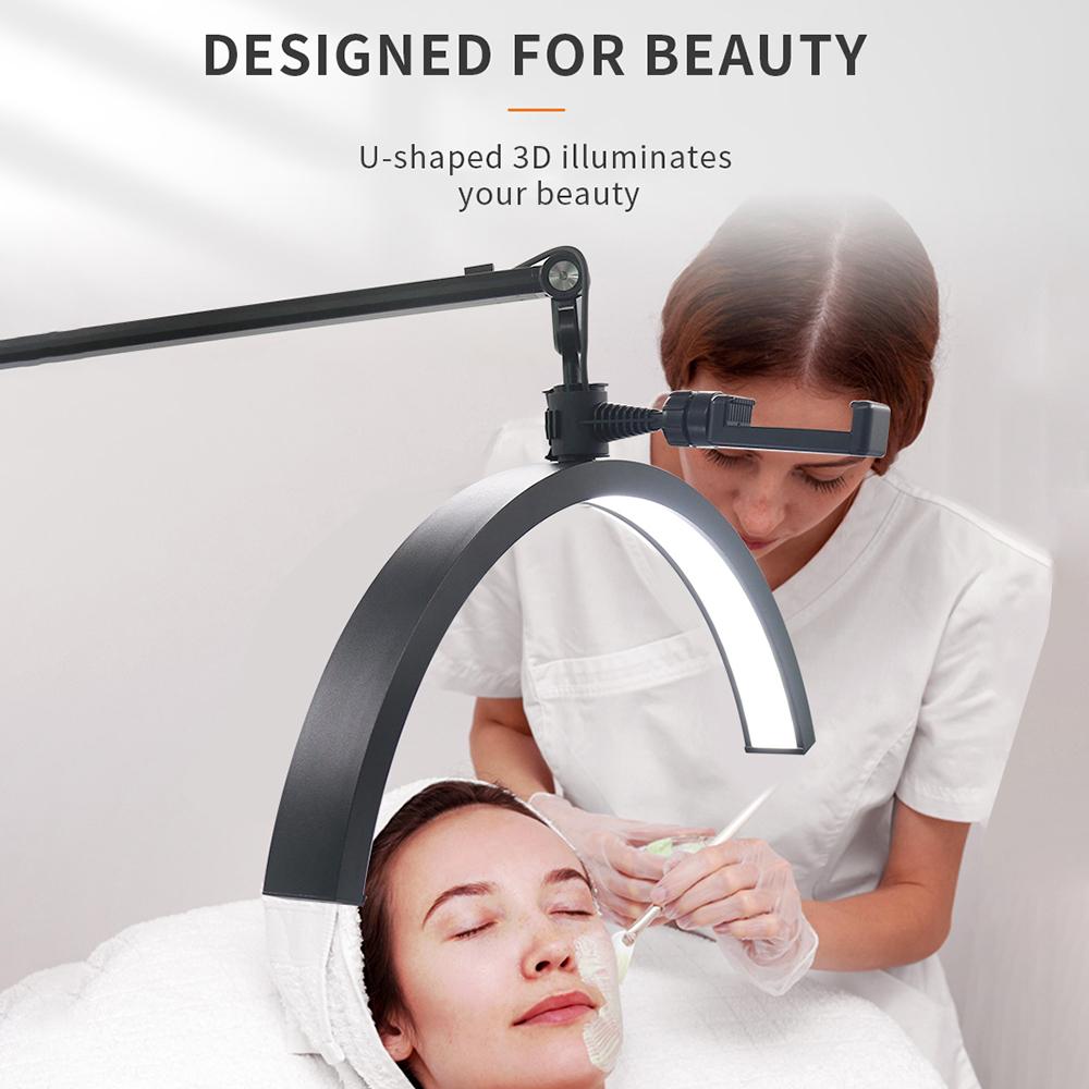 HD-M50X 36Вт Напольный светодиодный светильник для видеосъемки в форме полумесяца, заполняющий светильник 3000K-6000K с регулируемой яркостью и телескопической функцией