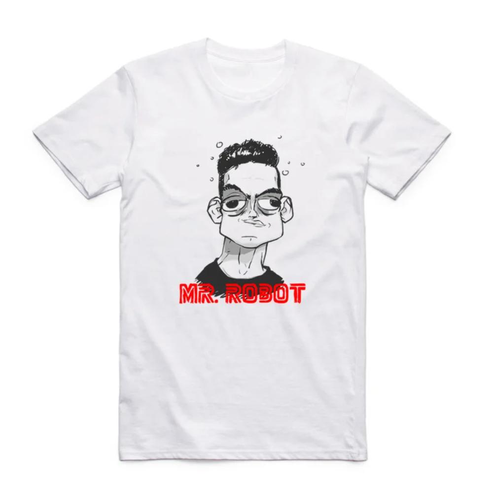 Азиатский Размер Мужчины Женщины Печать ТВ Шоу Робот Футболка Лето Повседневная Круглый Вырез Короткий Рукав Мистер Робот Fsociety Маска Футболка HCP4091