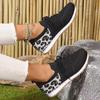 Женская спортивная обувь больших размеров, дышащая, сетчатая, Flyknit, повседневная, однотонная, со шнуровкой спереди, на покатом каблуке, размеры 35-43