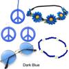 60's 70s Style Hippie Costume Accessories Set Necklace Earrings  for Groovy Party Girls