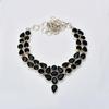 Black Spinel Gemstone Pendant: 925 Sterling Silver Handmade Multi Shape Gemstone Necklace Jewelry