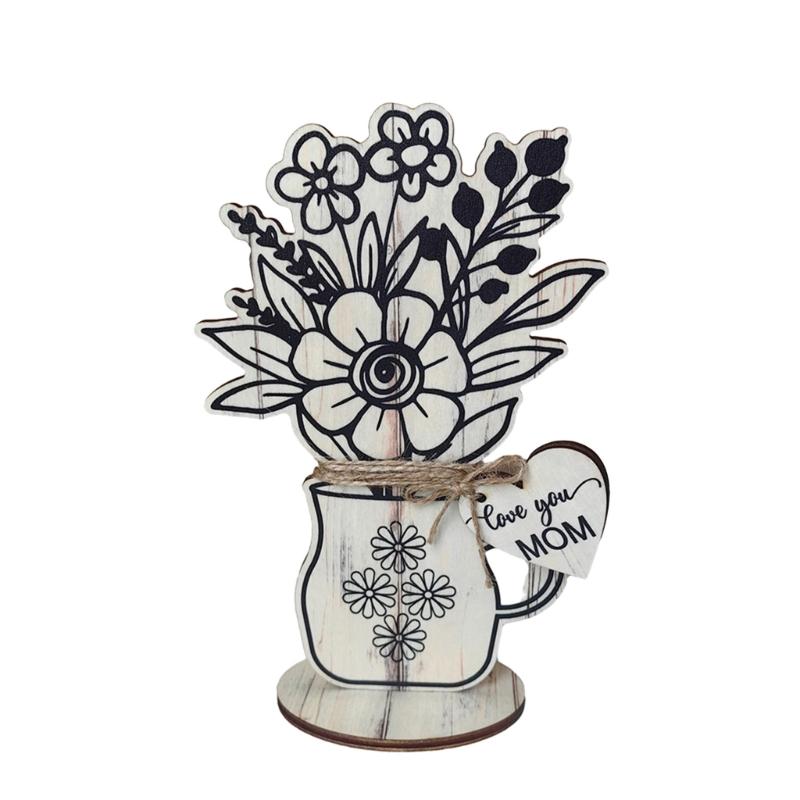 Уникальный настольный деревянный цветок, подставка для стола ко Дню матери, подарок в знак признательности, изысканный подарок, красиво упакованные деревянные настольные украшения