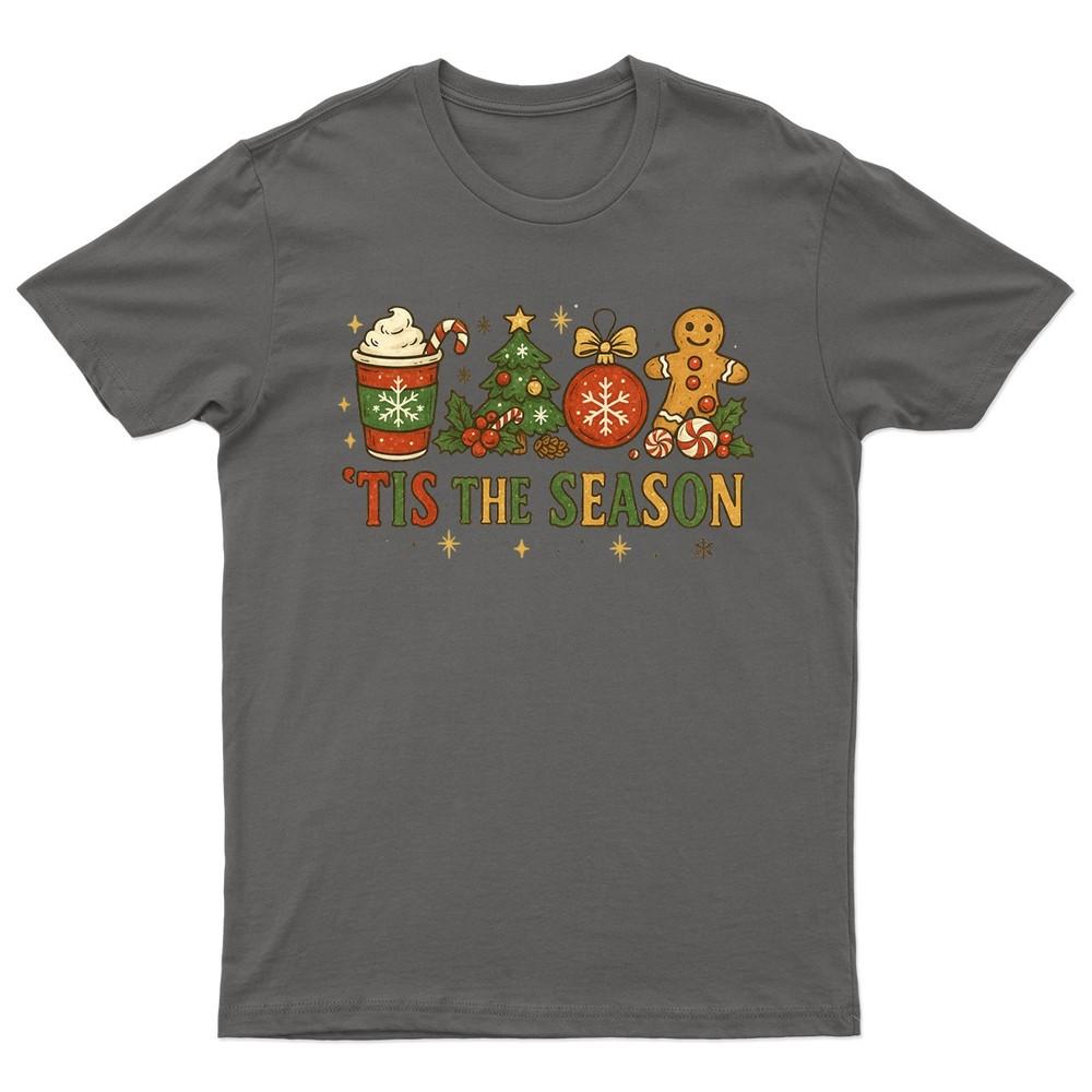 Tis The Season Christmas TShirt Unisex Gift Retro Seasonal Funny Xmas Santa f