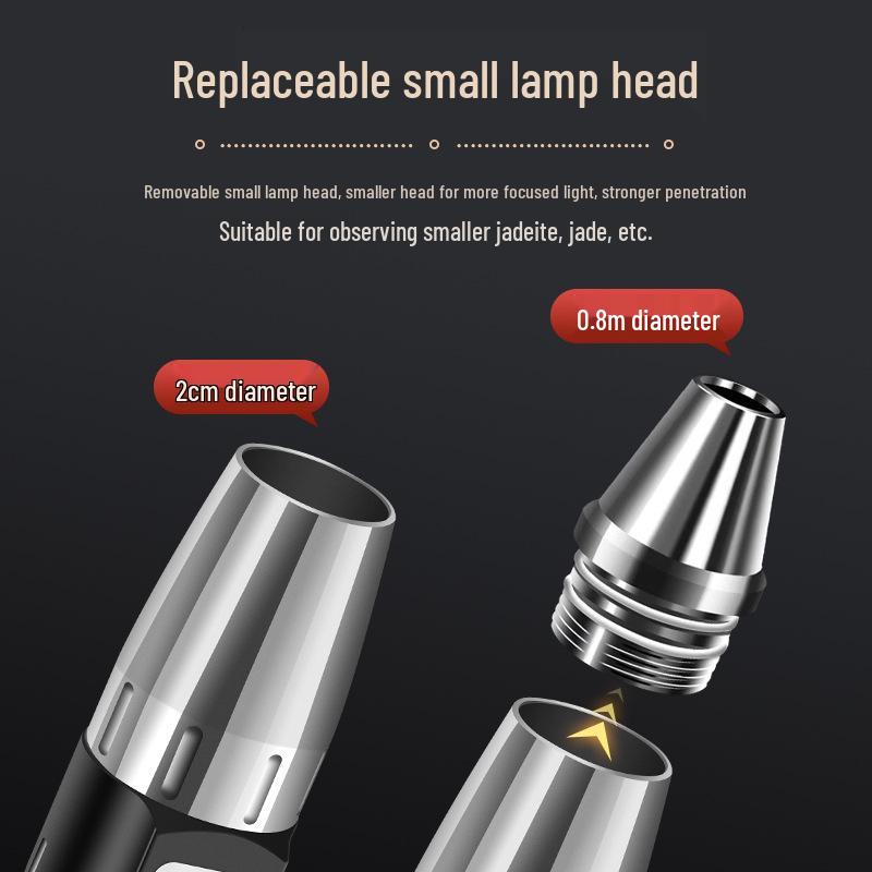 365nm Ultraviolet Light: Jadeite Identification, Banknote Verification, and Jewelry Anti-counterfeiting Flashlight