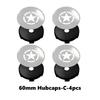 4Pcs 56mm/60mm Car Wheel Center Hub Cap Rim Cover For Jeep Grand Cherokee Wrangler JK Renegade Gladiator Compass NXJPT1