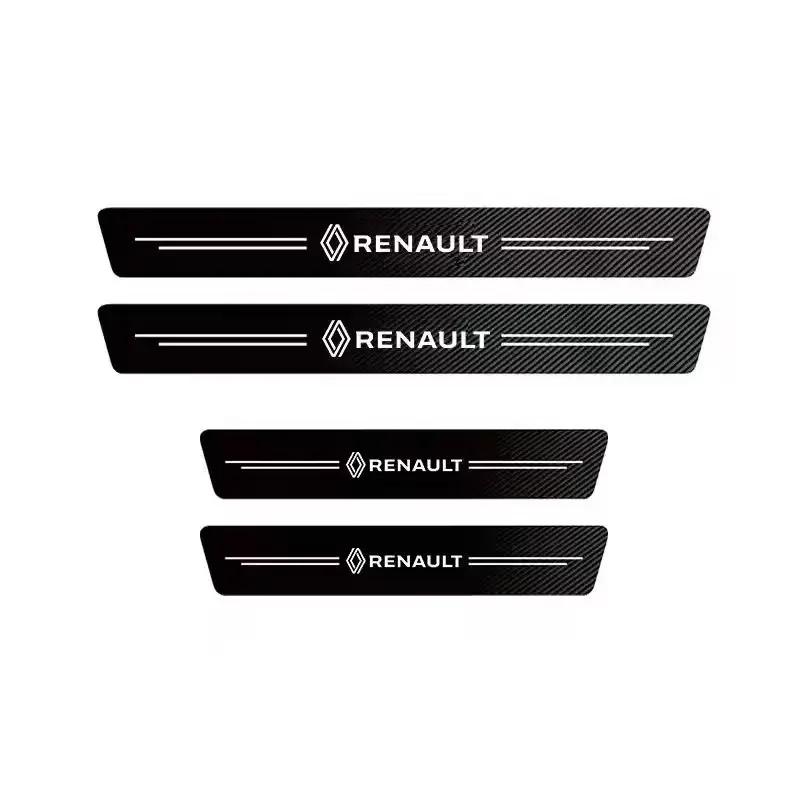 2026 Hot For Renault Hub Caps For Renault Megane 2 3 4 Twingo Clio Talisman Captur Trafic Kwid 1/4/5Pcs Car Door Sill Scuff Plat