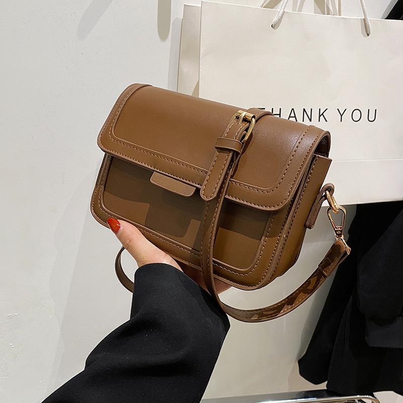 Сумка женская новая модная контрастного цвета на одно плечо под мышку маленькая квадратная сумка текстура ретро косая сумка