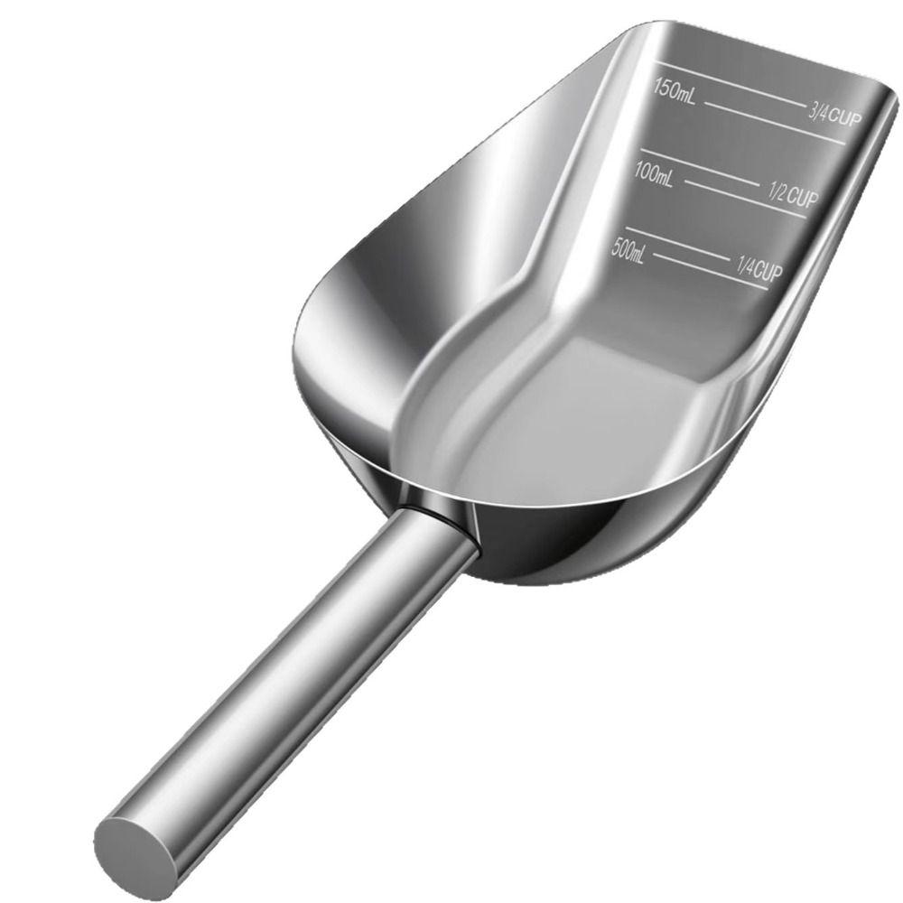 Stainless Steel Pet Food Scoop Long Handle Dog Food Shovel High-Quality Ice Scoop Party