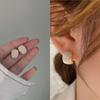 New Chic Enamel Women Stud Earrings Tiny C-shaped Earrings Gold Color Metal Studs Korean Trendy Ear Decoration Aretes De Mujer