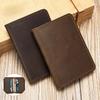 Genuine Leather Men's Crazy Horse Leather Short Wallet, Retro Bag, Wallet, Durable and Simple Card Case