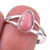 Кольцо из чистого серебра 925 пробы с натуральным родохрозитом ручной работы S.9 d2e04