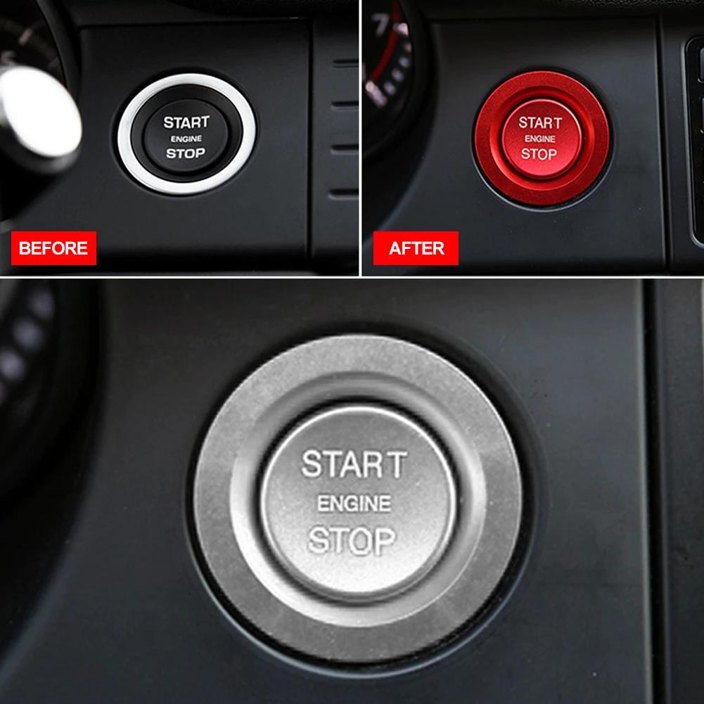 Car Ignition Engine Start Stop Switch Button Ring Trim Sticker For Land Rover Discovery Sport LR5 Range Rover Sport Vogue Evoque