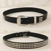 And Rivet Fashion Rhinestone Decoration Women Casual Wide Belt For Daily