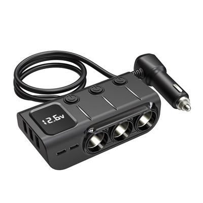 Автомобильное зарядное устройство 120 Вт, 3 USB-порта, автомобильный адаптер, быстрая зарядка, 12 В/24 В, автомобильный адаптер, автомобильные электронные аксессуары