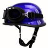 Retro DOT-Certified Half Motorcycle Helmet with Goggles for Outdoor Riding