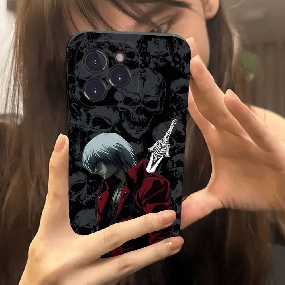 Классическая игра D-Devil M-May C-Cry Чехол для телефона For IPhone 17 16 15 14 13 12 11 Pro Max Plus Mini Силиконовый Черный Чехол