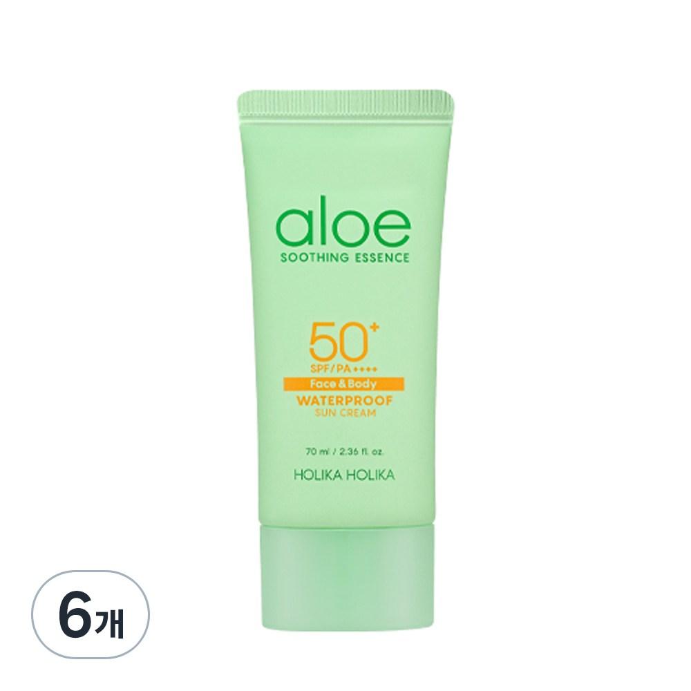 HOLIKA HOLIKA Водостойкий солнцезащитный крем с алоэ SPF 50+ PA++++, 70 мл, 6 шт.