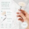 2pcs White Facial Applicator Brush Slim Soft Bristles Fan Style Brush Cosmetic Brush  Makeup Peel