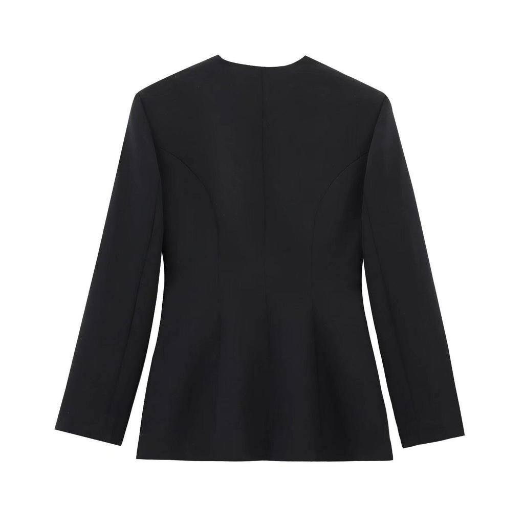 Женский зимний модный костюм в европейском и американском стиле 2024 года с универсальным поясом - 1270608