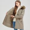 Fashion Winter Coat Female Long Parkas Hooded Detachable Sleeves Faux Fur Collar Thick Warm Women's Jackets