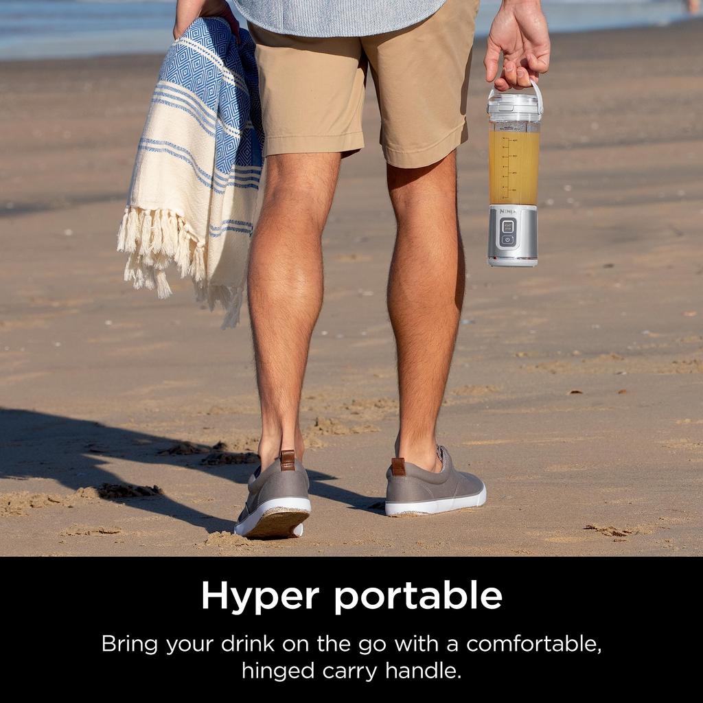 Портативный блендер Ninja Blast, беспроводной, емкостью 18 унций, персональный блендер для коктейлей и смузи, не содержит бисфенол А, герметичная крышка и носик, можно мыть в посудомоечной машине