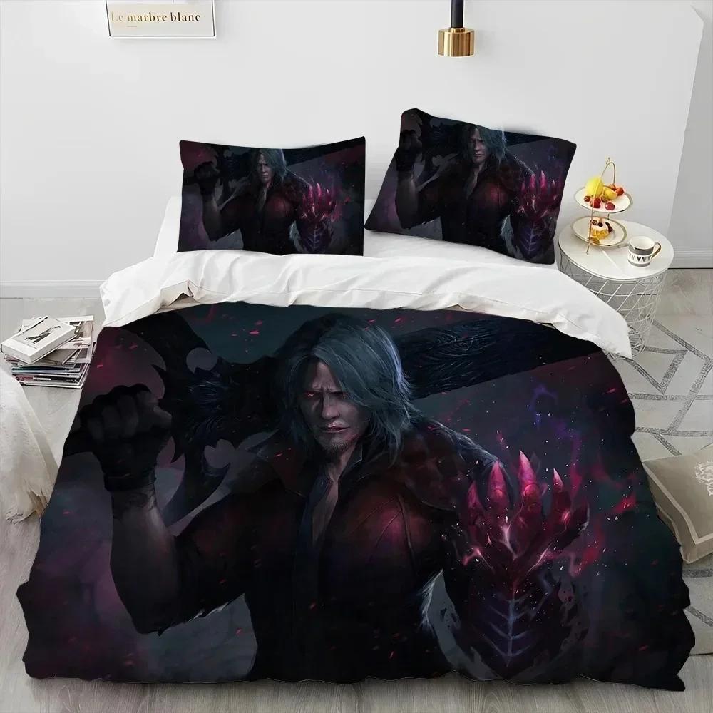 D-Devil May Cry DMC Game Gamer Comforter Bedding set Printed Duvet Cover Pillowcase Single Double Queen Super King Size Sets