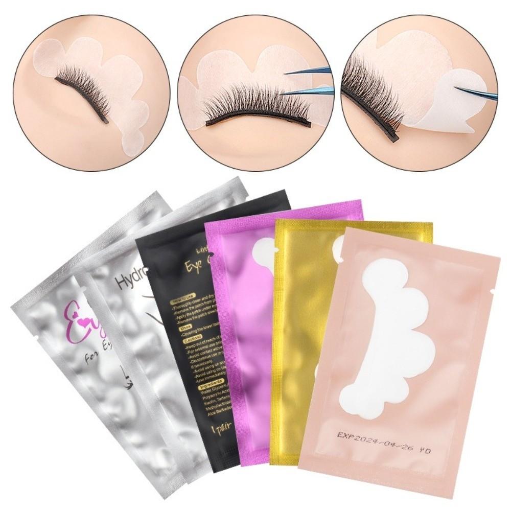 50Pairs Cloud Shape Grafting Eyelash Under Eye Pads White Lash Gel Patches Lash Grafting