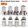 10Pcs Male Thread Air Tube Connector M3 M4 M5 M6 Pneumatic Pipe Connector Quick Fitting Fast Joint