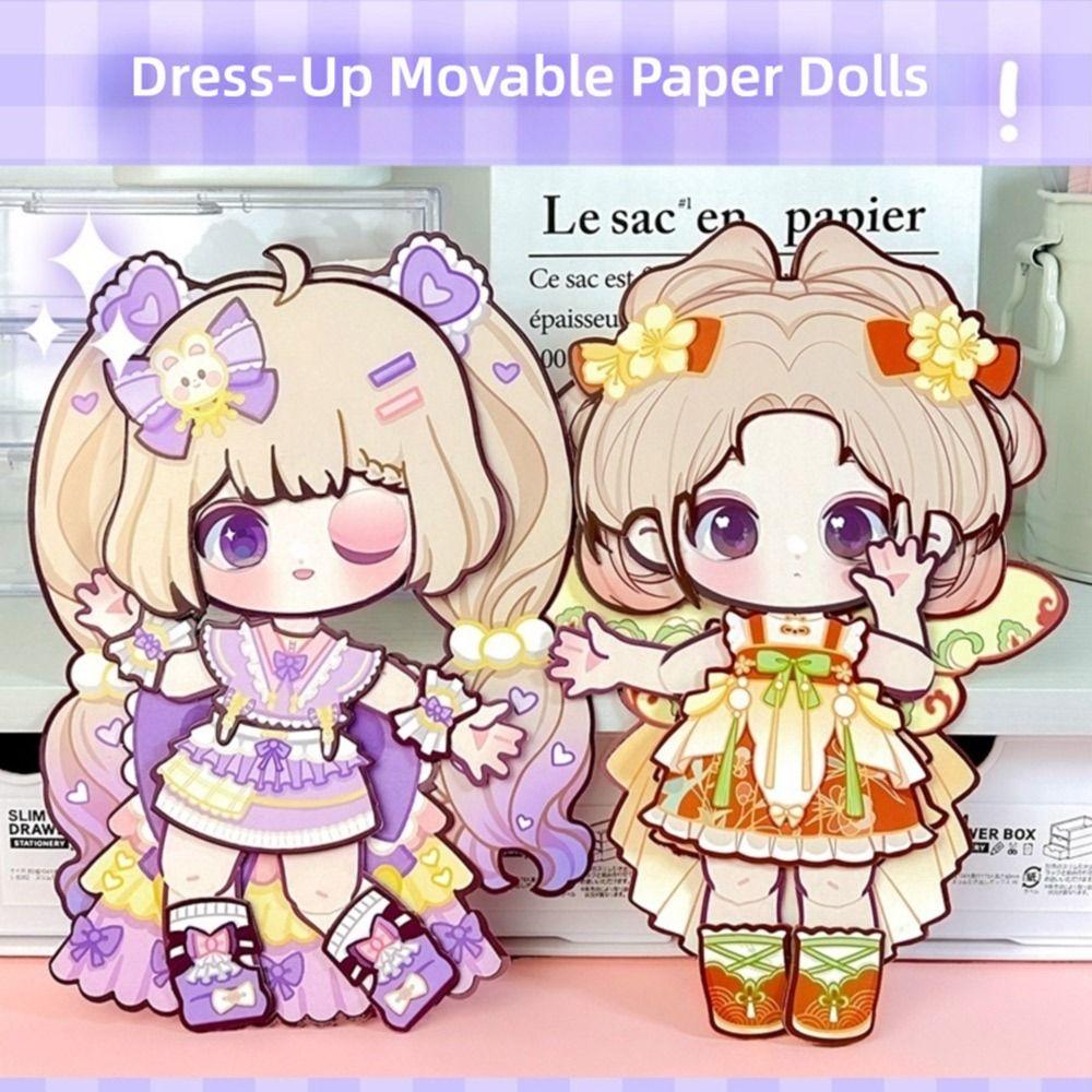 Мультяшный набор для переодевания своими руками, 3D-дизайн, 3D-одевание, бумажные куклы, родитель-ребенок