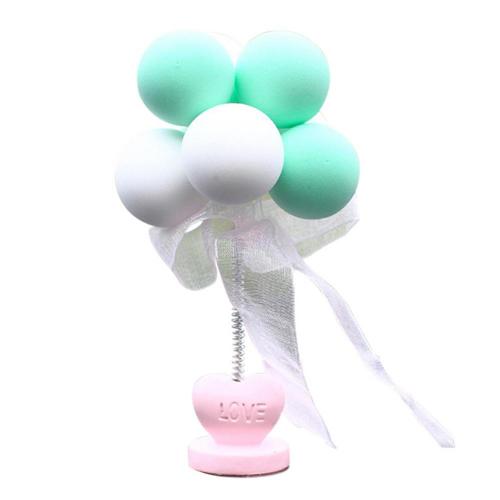 Car Ornaments Nodding Balloon Car Dashboard Decor Spring Shaking Head Toys Bobblehead Pink Car Accessory For Women Girls Gifts