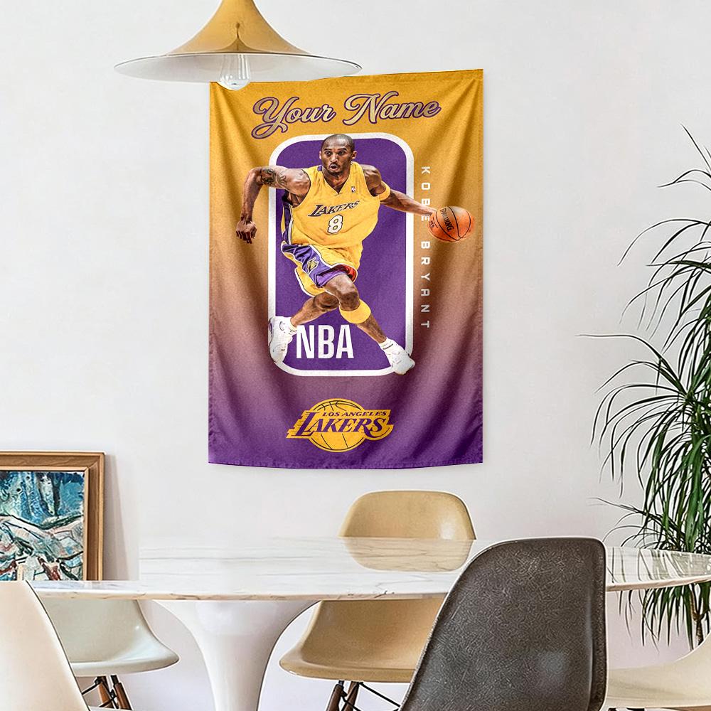 Kobe Custom Your Name Wall Decor Tapestry Art For Pet Memorial Birthdaywedding Party Backdrop Family Gift
