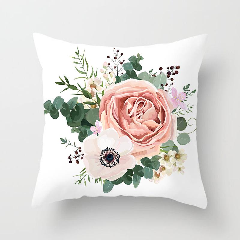 New Rose Flower Pillow Cover Home Sofa Pillow Cushion Cover Side Sleeping Chair Soft Premium Durable Quality Useful