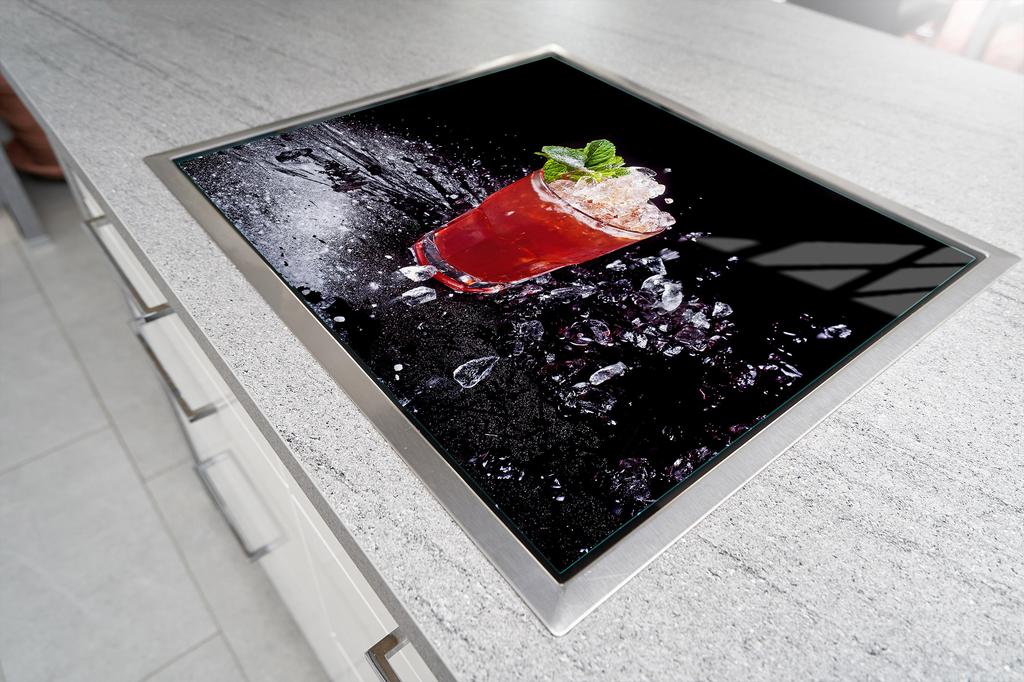 Glass protective plate for the stove 70x52 Drink