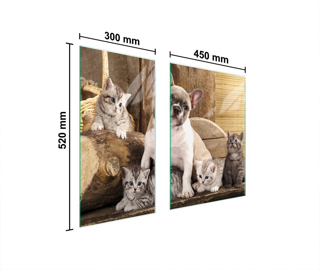 СТЕКЛЯННАЯ ЗАЩИТНАЯ ПАНЕЛЬ ДОСКА 75x52 ПЕС