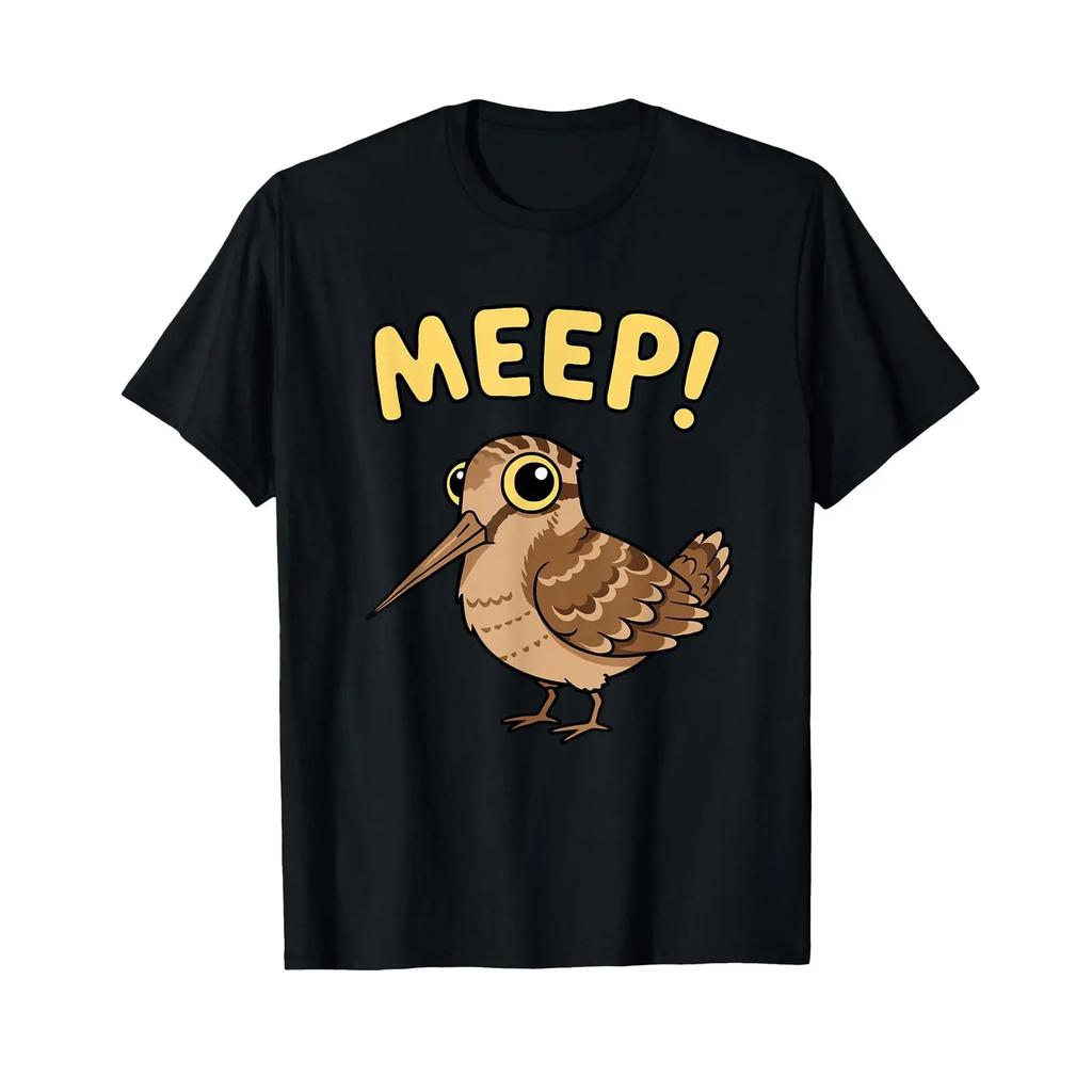 Meep Bird Saying Meme Cute American Woodcock T Shirt Vintage Stylish Breathable Homme Graphic Streetwear Casual