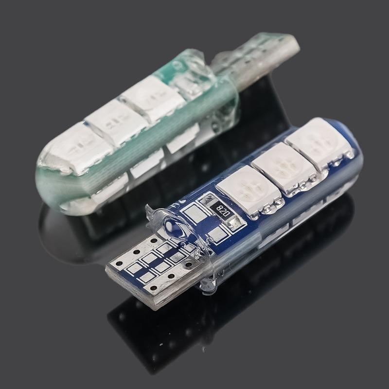 Автомобильный габаритный фонарь W5W T10 5050 6SMD термостойкий силиконовый светодиодный автомобильный фонарь с указателем поворота номерного знака