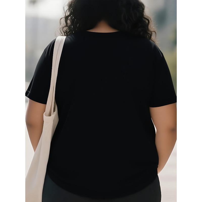 Европейский размер Лига Справедливости Женская футболка с графическим принтом логотипа Чудо-женщины - L-5XL, Всесезонный комфорт, Повседневная, С круглым вырезом, Короткий рукав