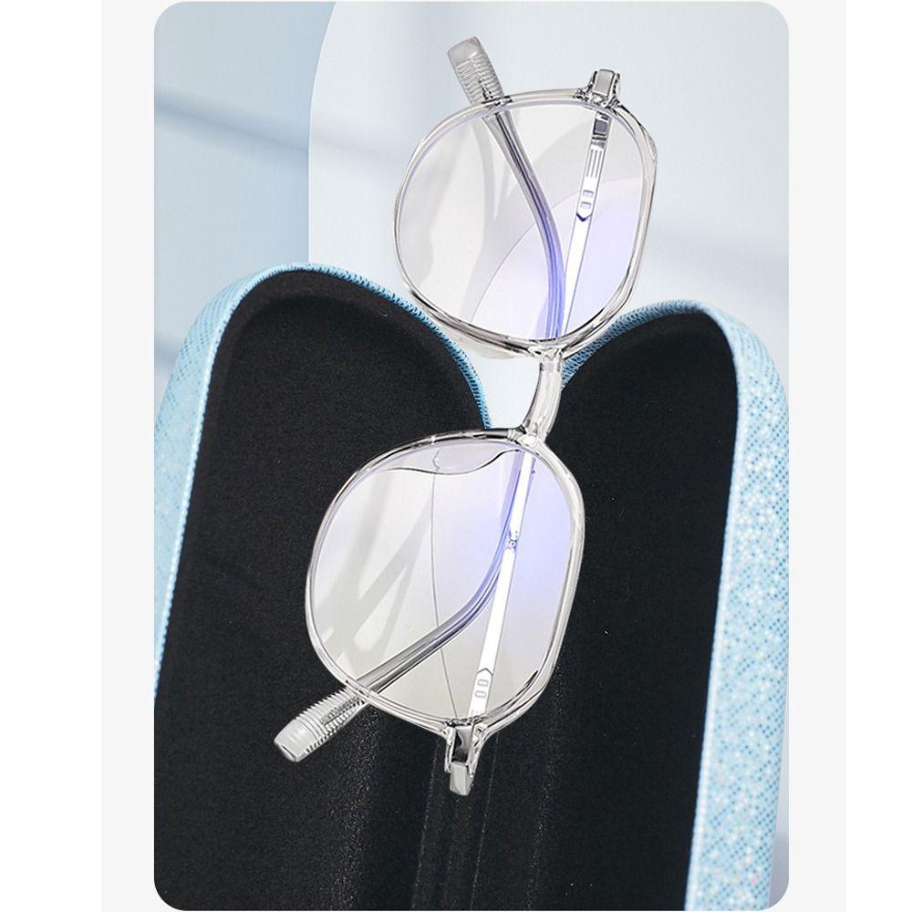 Simple PU Pearlescent Accessories Eyewear Protector Reading Glasses Case Sunglasses Box Storage Box