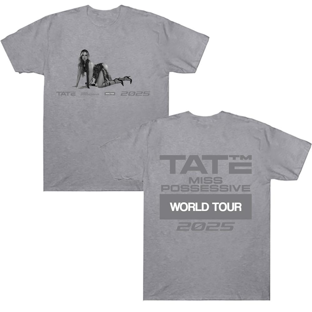 Tate McRae Miss Possessive World Tour Tee Unisex Clothes Cotton Short Sleeve Tshirts Summer T Shirt Y2K Tops Fans Gift